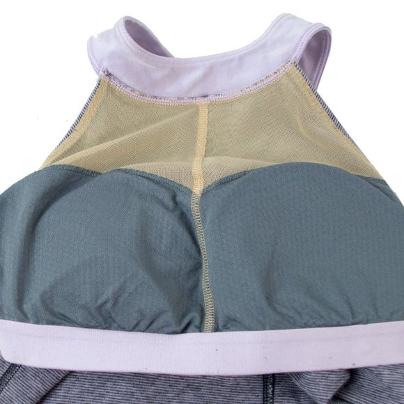 LULUEMON Stripped Open Back Cross Strap Tank 4 - Picture 3 of 8